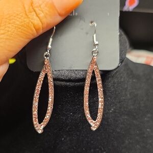 BUNDLE ANY 2, PAY ONE PRICE. Silver and Pink Teardrop Earrings
